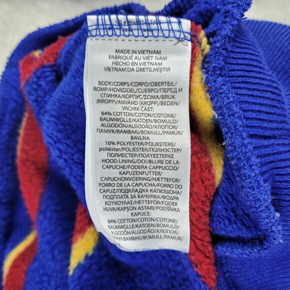 Polo Ralph Lauren Hoodie Large Men's Fleece Lined Pullover Multicolor Striped - Picture 10 of 12